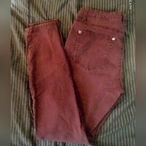 Rough Hewen maroon skinny jeans size 6 average